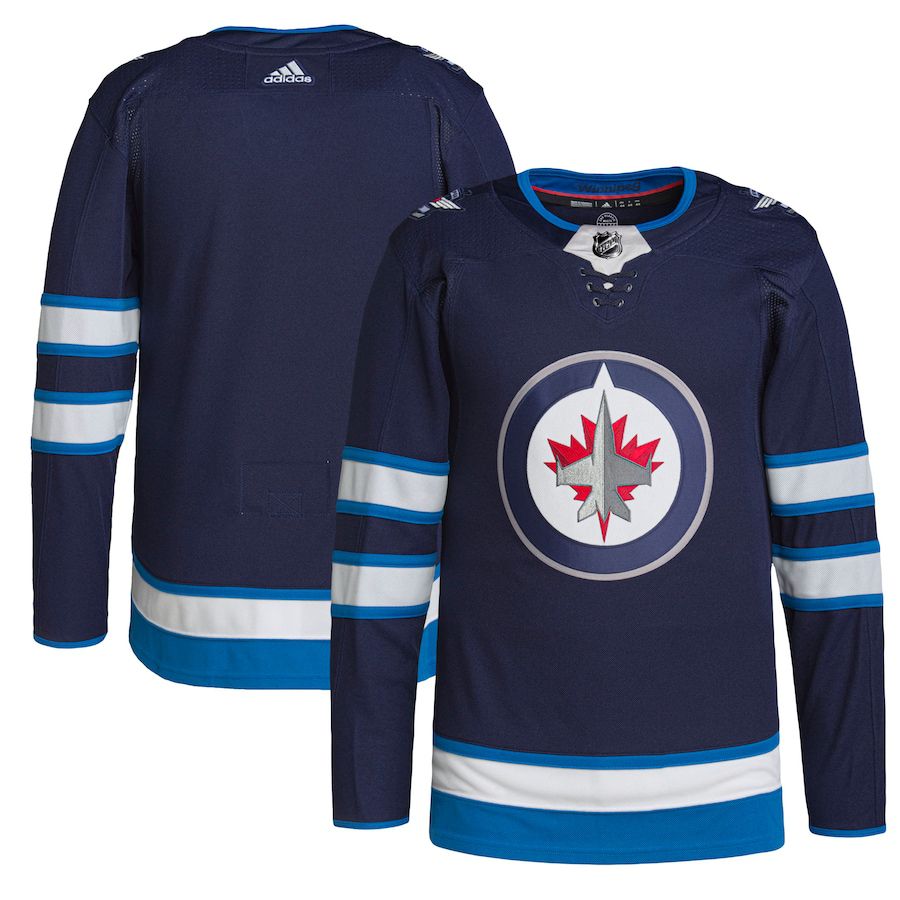 Men Winnipeg Jets adidas Navy Home Authentic Pro NHL Jersey->customized nhl jersey->Custom Jersey